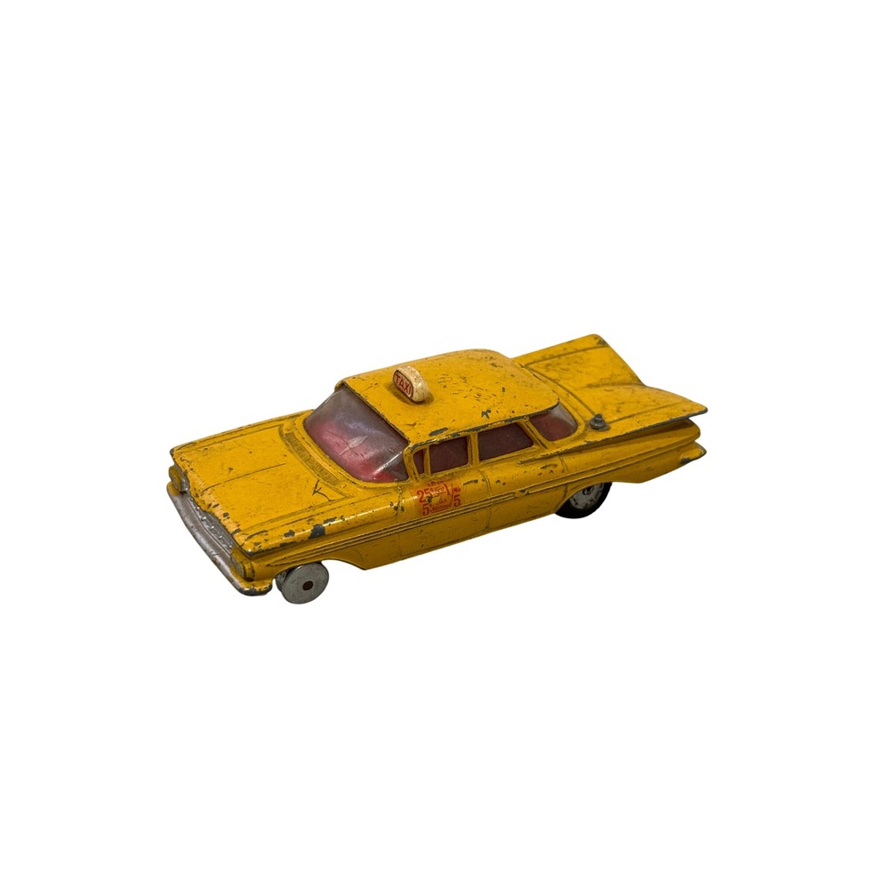VTG Corgi Toys Chevrolet Impala Taxi Cab Yellow Diecast Car Made in GT Britain